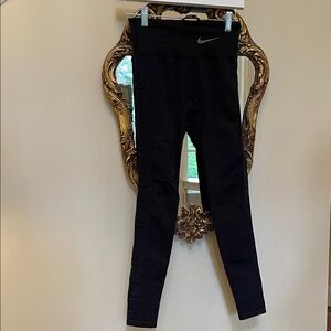 Nike Black Wool Cold Weather Running Leggings Pants Size S